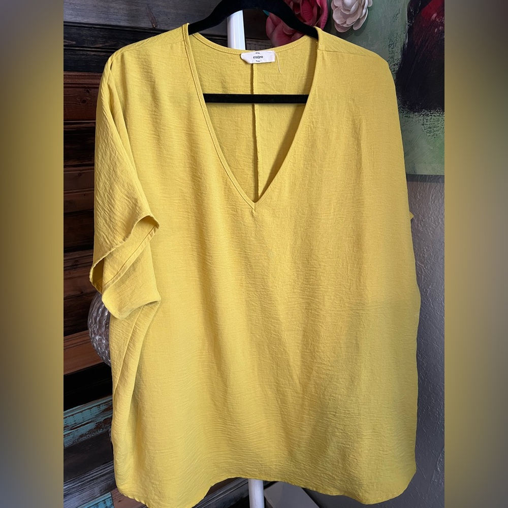 Oversized lemon yellow top XL
